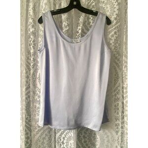 St. John Sport By Marie‎ Gray Tank Top Lavender Acetate/Rayon Made In USA